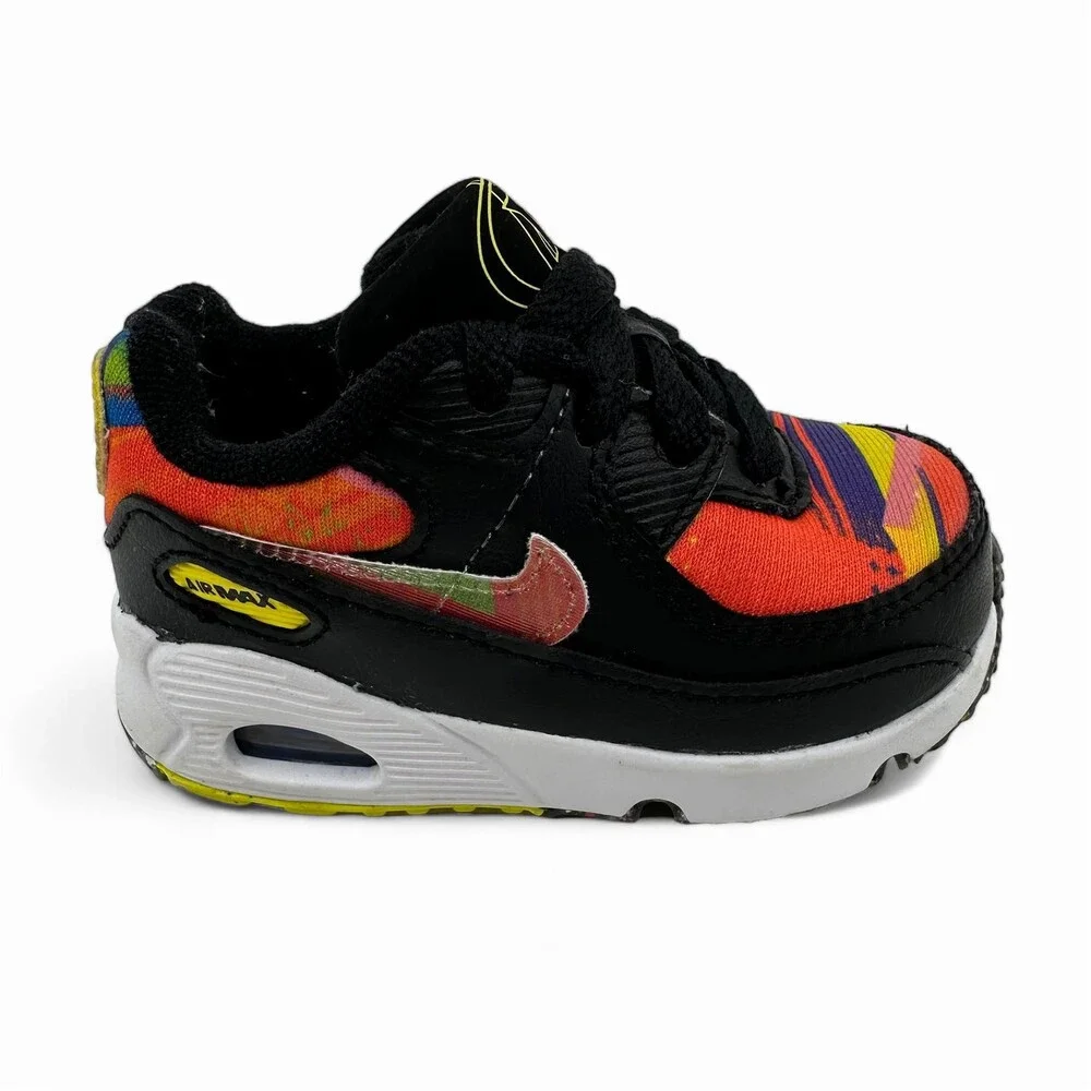 Nike Air Max 90 LHM Multicolor Fire Pink Black Baby Toddler Size 4 Sneaker